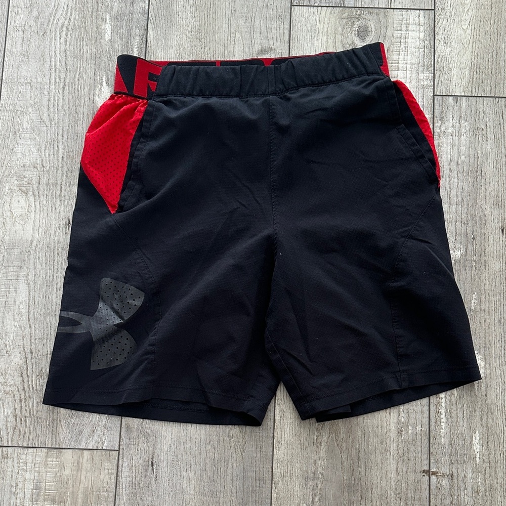 Under Armour Men's Athletic Shorts in Black and Red